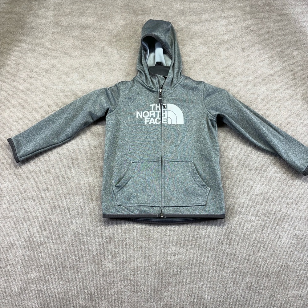 North Face Full Zip Hoodie Size 5.There are 2 wear spots on the hoodie as shown